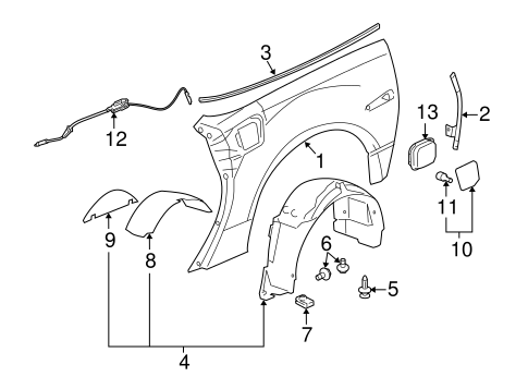Corvette QUARTER PANEL & COMPONENTS