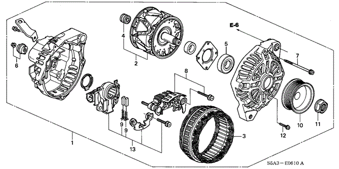 ENGINE/ALTERNATOR (MITSUBISHI) for 2003 Honda CIVIC SEDAN #1