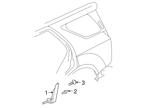 SRX EXTERIOR TRIM - QUARTER PANEL