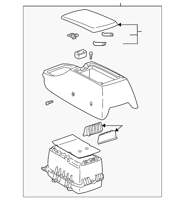 58901-0C010-B2 Деталь CONSOLE ASSY