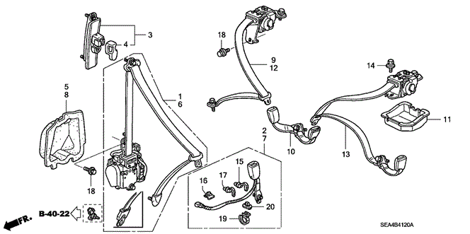 TSX SEDAN SEAT BELTS