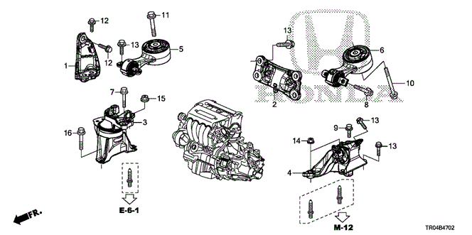 CIVIC SEDAN ENGINE MOUNTS (2.4L) (MT)