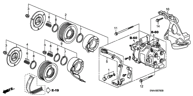 CIVIC SEDAN A / C AIR CONDITIONER (COMPRESSOR) (1.8L)