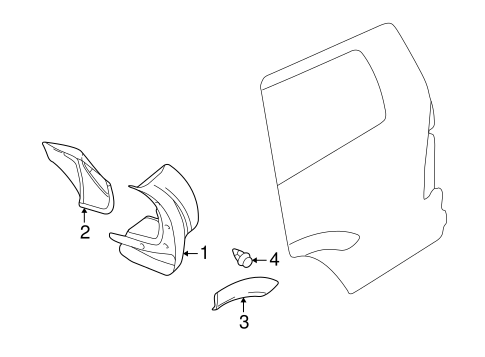 Montero EXTERIOR TRIM - QUARTER PANEL