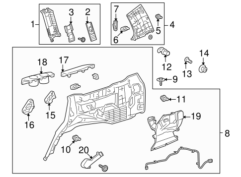 Land Cruiser INTERIOR TRIM - QUARTER PANELS