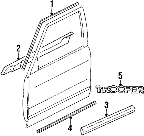 Trooper EXTERIOR TRIM - FRONT DOOR