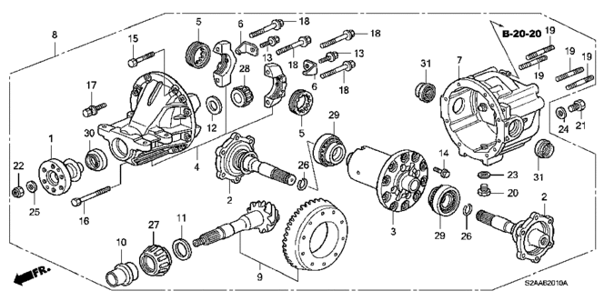 CHASSIS/REAR DIFFERENTIAL for 2009 Honda S2000 #1