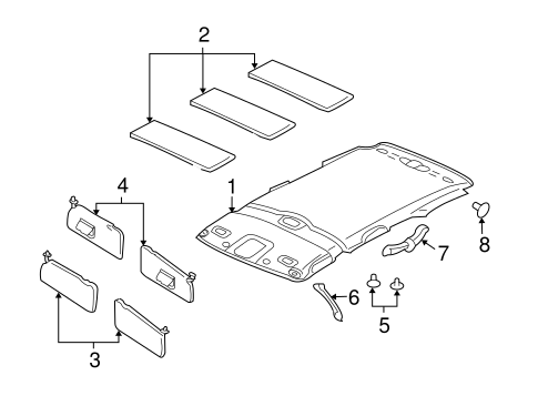 Escape INTERIOR TRIM - ROOF