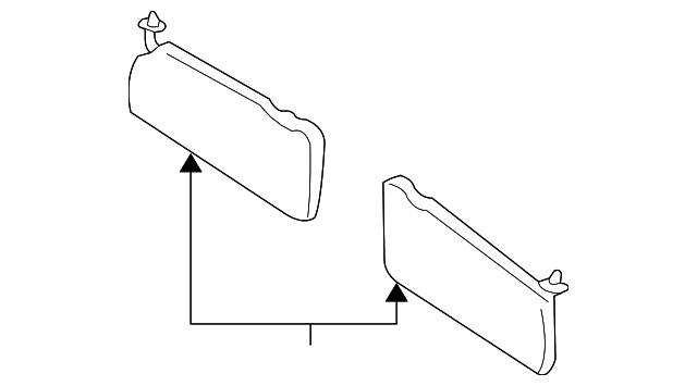 YL8Z7804105AAC Деталь SUNVISOR, LEFT