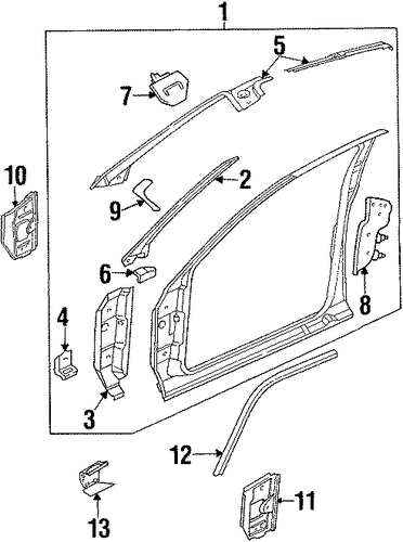 Ram 1500 HINGE PILLAR 2