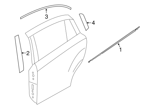 WRX EXTERIOR TRIM - REAR DOOR