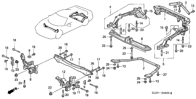 NSX CROSS BEAM