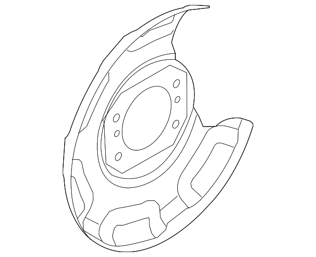 58390-3X000 BACKING PLATE, LEFT