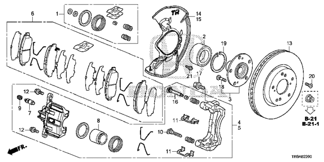 CIVIC SEDAN FRONT BRAKE (1.8L) (1)