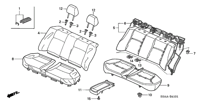 CIVIC SEDAN REAR SEAT (2)