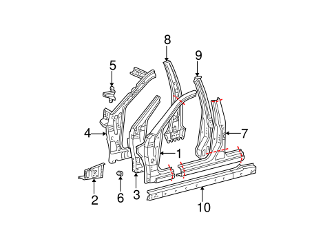 Camry CENTER PILLAR & ROCKER 2