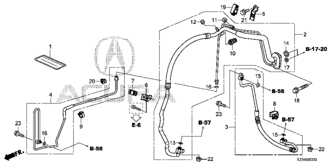 BODY / AIR CONDITIONING/A/C HOSES - PIPES for 2014 Acura MDX #1
