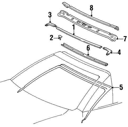 Paseo WINDSHIELD HEADER & COMPONENTS