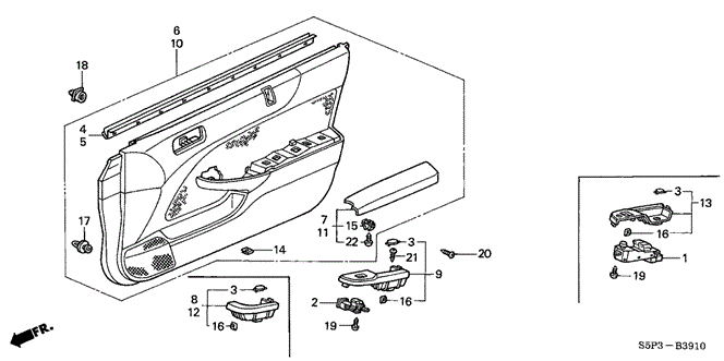 INTERIOR / BUMPER/FRONT DOOR LINING for 2004 Honda CIVIC COUPE #1