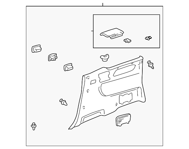 62520-08010-B0 Деталь LOWER TRIM PANEL, LEFT