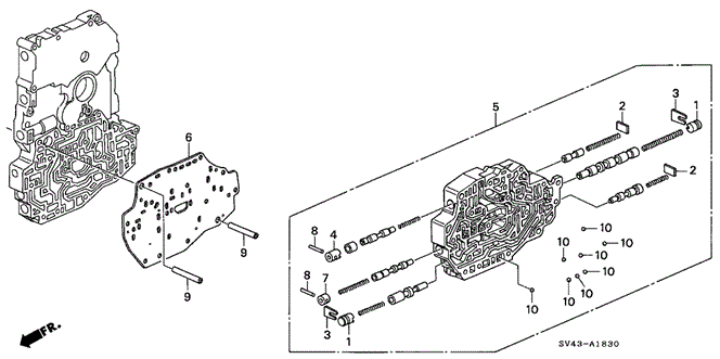 TRANSMISSION - AUTOMATIC/AT SECONDARY BODY (V6) for 1995 Honda ACCORD SEDAN #1