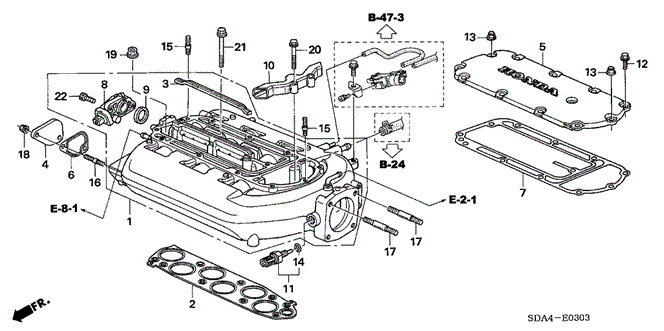 ACCORD SEDAN INTAKE MANIFOLD (V6) (MT)