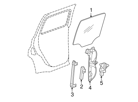 HHR GLASS - REAR DOOR