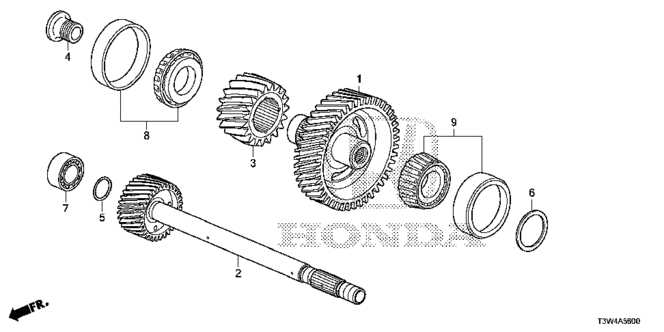 ACCORD HYBRID AT COUNTERSHAFT - GENERATOR SHAFT