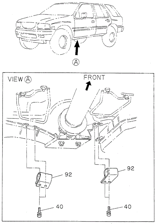 INTERIOR / BUMPER/SEAT BELT ANCHOR BRACKET for 1997 Honda PASSPORT #1