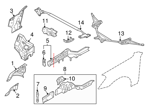 350Z STRUCTURAL COMPONENTS & RAILS