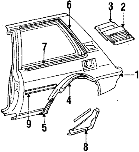 Corolla EXTERIOR TRIM - QUARTER PANEL