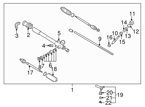 Miata STEERING GEAR & LINKAGE 4