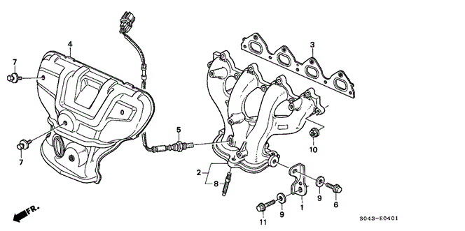 ENGINE/EXHAUST MANIFOLD (2) for 1997 Honda CIVIC SEDAN #1