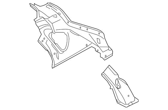 766D11BA0B Деталь INNER PILLAR, LEFT