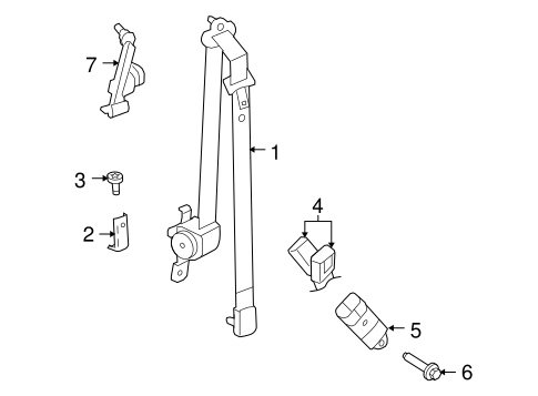 Routan REAR SEAT BELTS 2