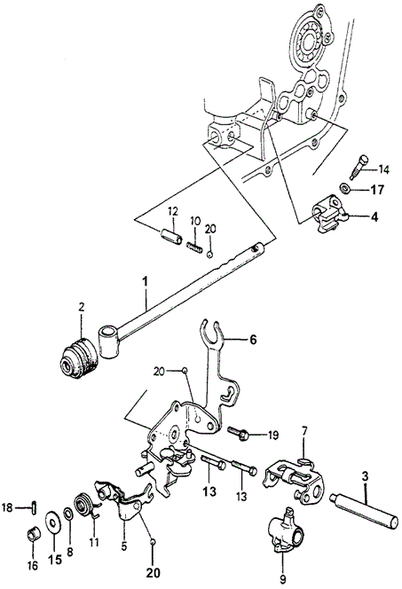 TRANSMISSION - MANUAL/MT SHIFT ARM for 1982 Honda ACCORD SEDAN #1