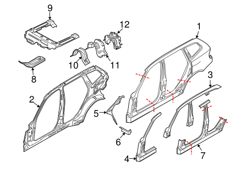 X3 CENTER PILLAR & ROCKER