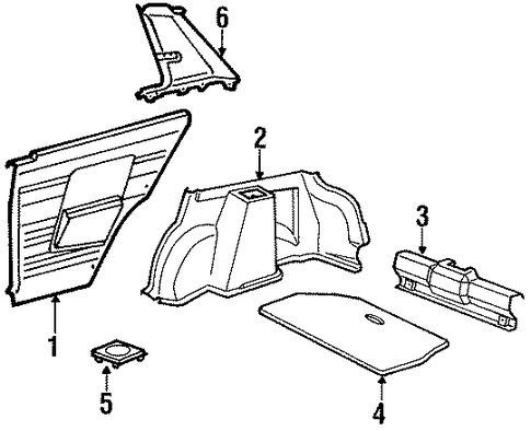 Corolla INTERIOR TRIM - QUARTER PANELS
