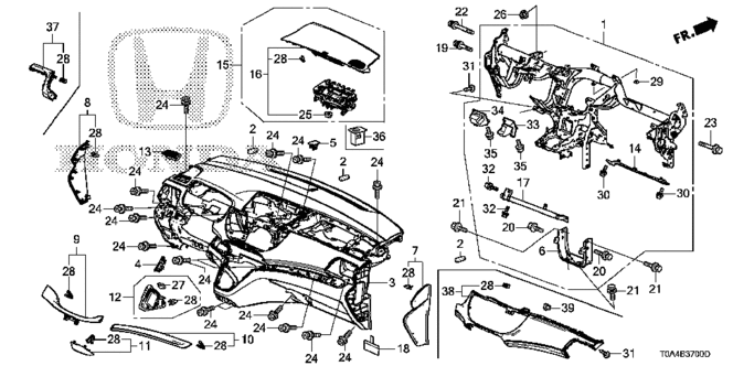 INTERIOR / BUMPER/INSTRUMENT PANEL for 2012 Honda CR-V #1