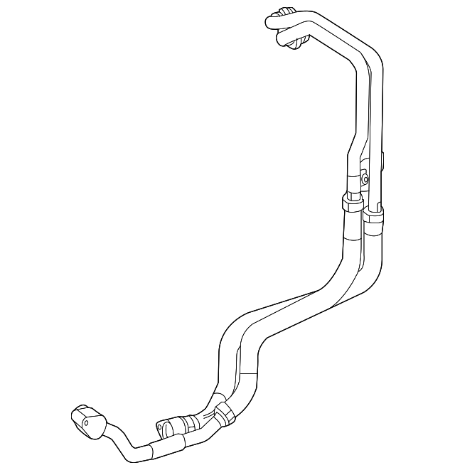 205-500-27-72 OIL COOLER LINE, RIGHT