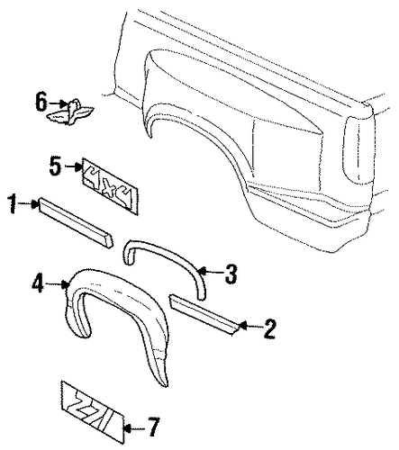 C2500 EXTERIOR TRIM - PICK UP BOX 2