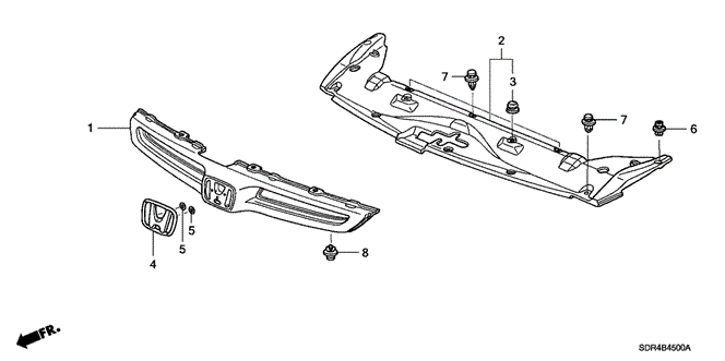 ACCORD HYBRID FRONT GRILLE ('05)
