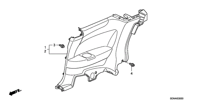 INTERIOR / BUMPER/SIDE LINING for 2007 Honda ACCORD COUPE #1