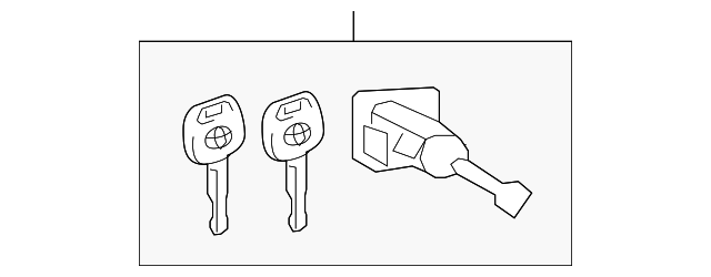 69052-06140 CYL & KEYS, LEFT