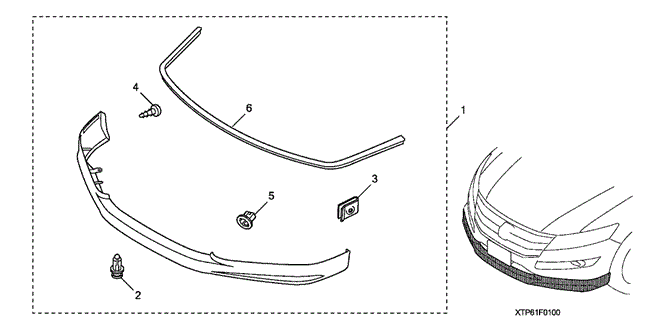 ACCESSORIES/FRONT UNDER SPOILER for 2012 Honda CROSSTOUR #1