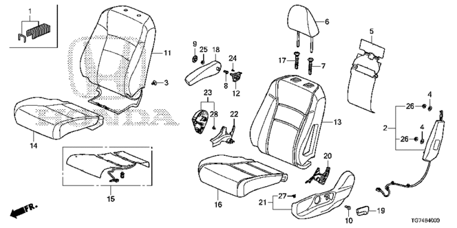 PILOT FRONT SEAT (L.)