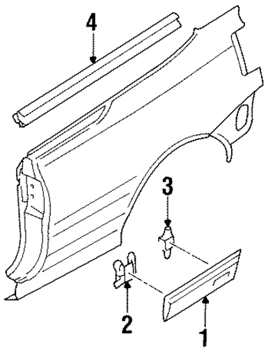 Cabrio EXTERIOR TRIM - QUARTER PANEL