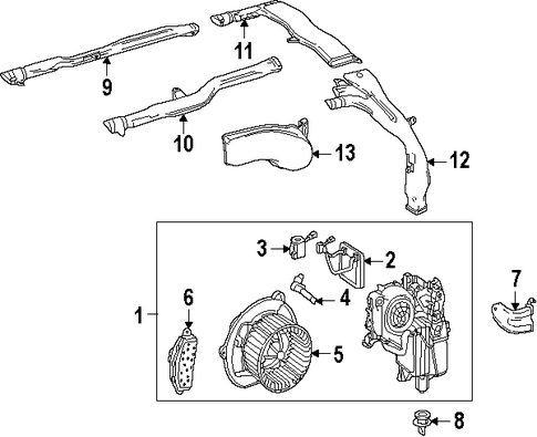 GL550 REAR EVAPORATOR