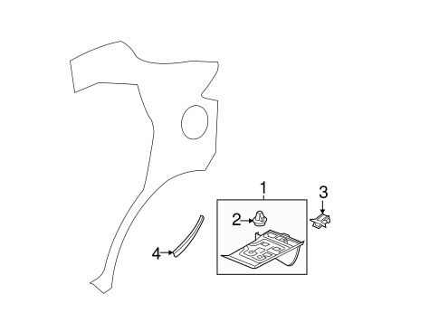3 EXTERIOR TRIM - QUARTER PANEL