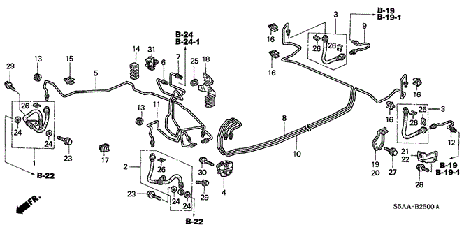 CHASSIS/BRAKE LINES for 2004 Honda CIVIC SEDAN #1